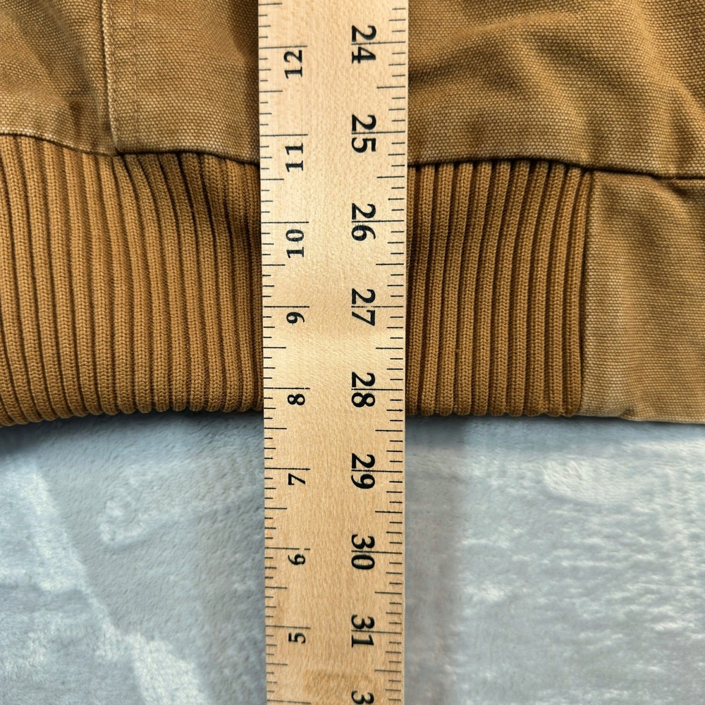 Carhartt Jacket Mens 2XL Brown J130 Sandstone Active Hooded Quilted Flannel Line - Picture 5 of 7